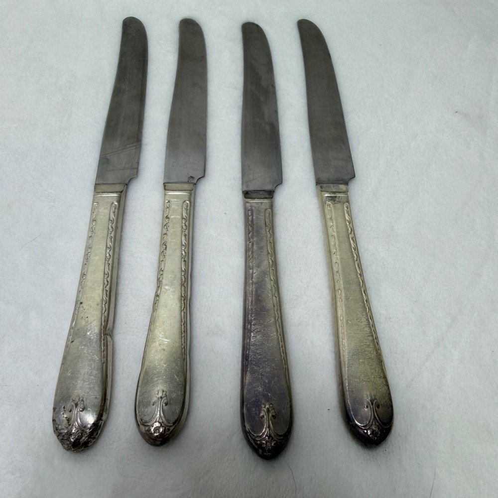 Wm Rogers & Son Stainless Steel Butter Knives Silver Flatware Cutlery *AS IS